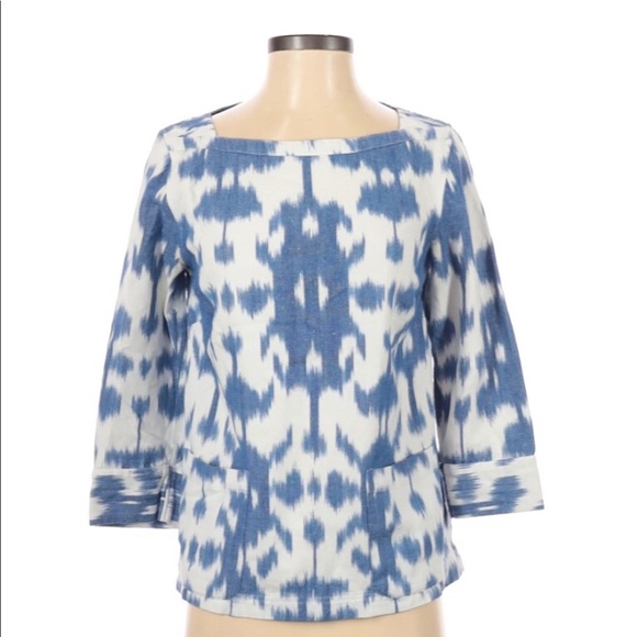 Vineyard Vines size xsmall blue print Preppy top - Picture 2 of 5